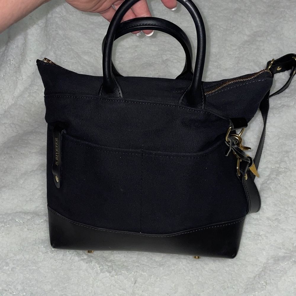 Black Leather Women's Bag Tote purse